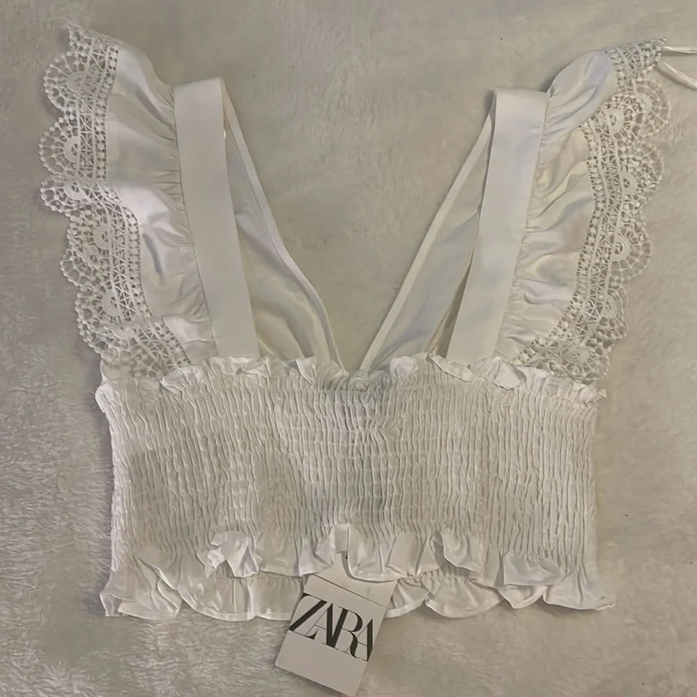 Zara RUFFLED BLOUSE - Picture 5 of 5